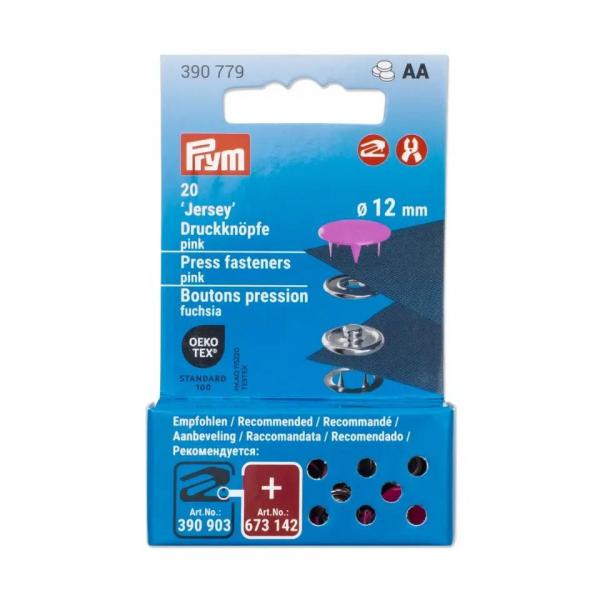 Prym 'Jersey' Druckknöpfe Pink 390779